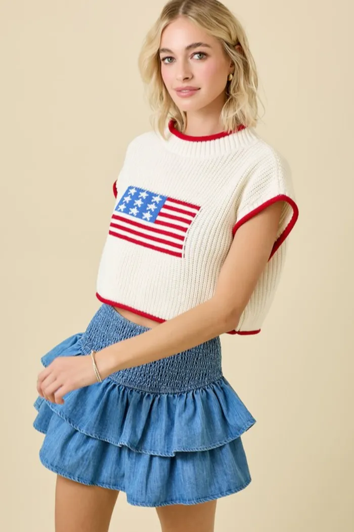 SS Boxy Patriotic Top