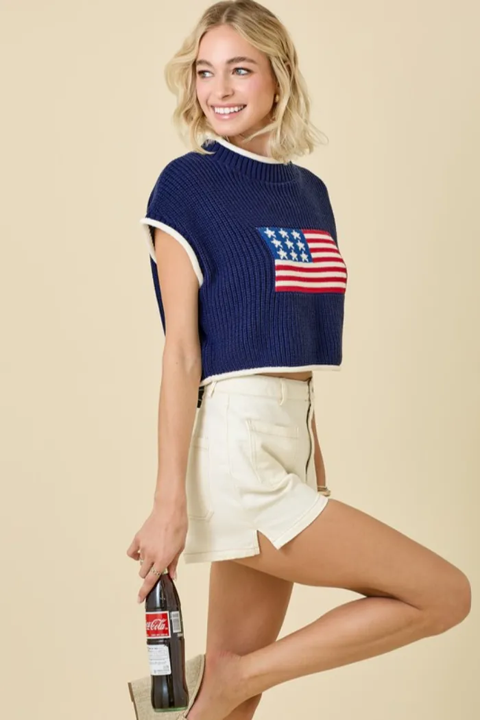 SS Boxy Patriotic Top