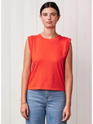 Stateside Cloud Jersey Muscle Tank in Candy Apple