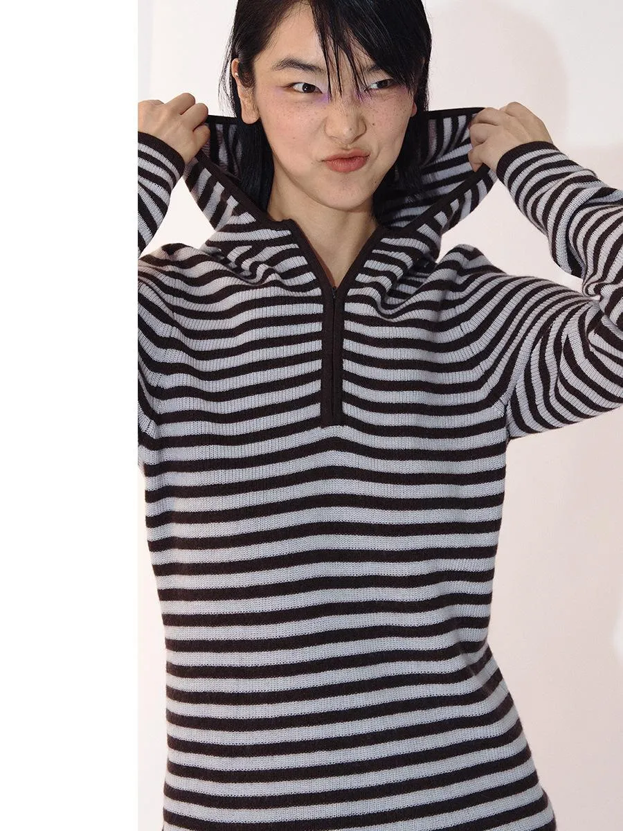Striped Hooded Sweater