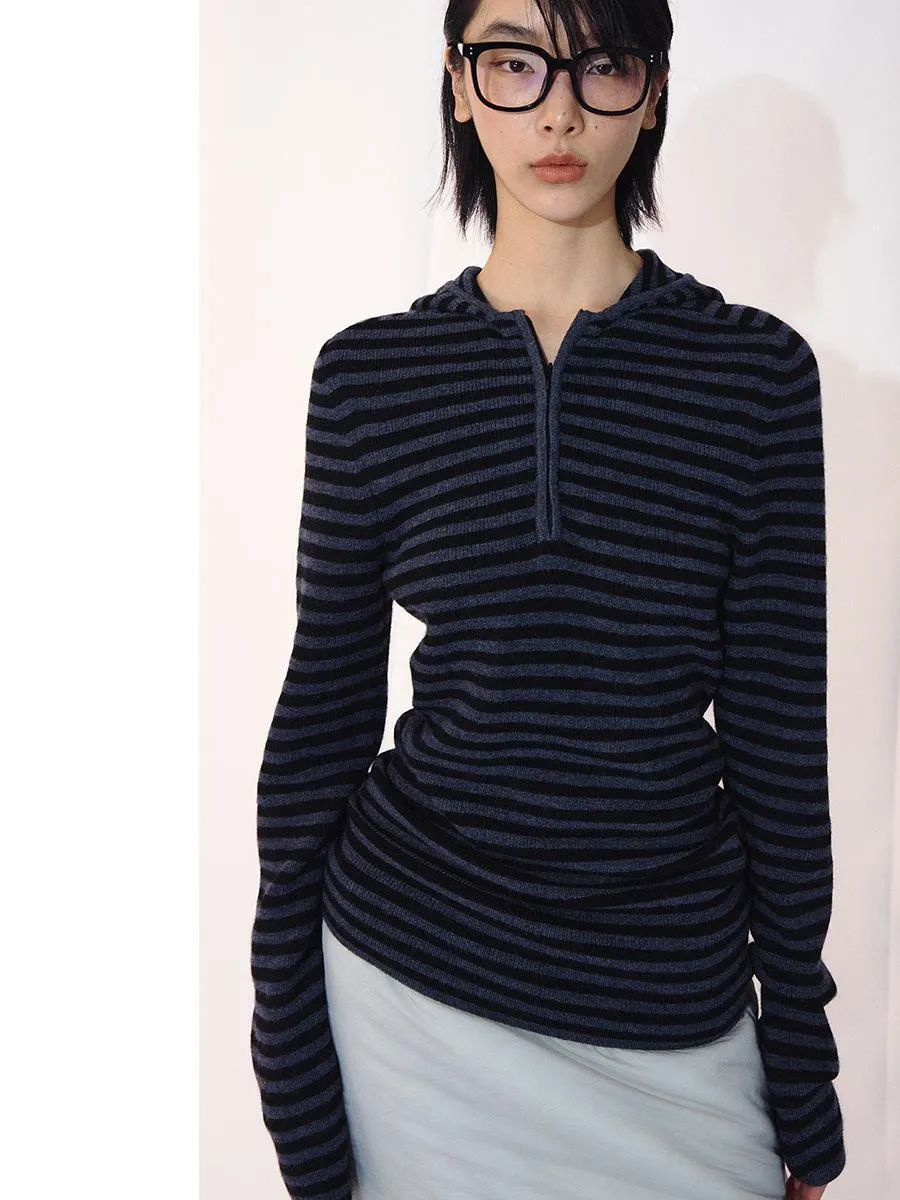 Striped Hooded Sweater