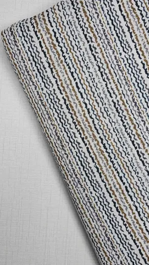 Stunning blue and white striped fabric