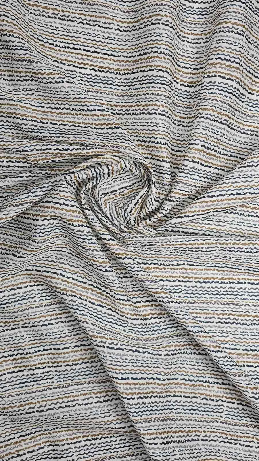 Stunning blue and white striped fabric