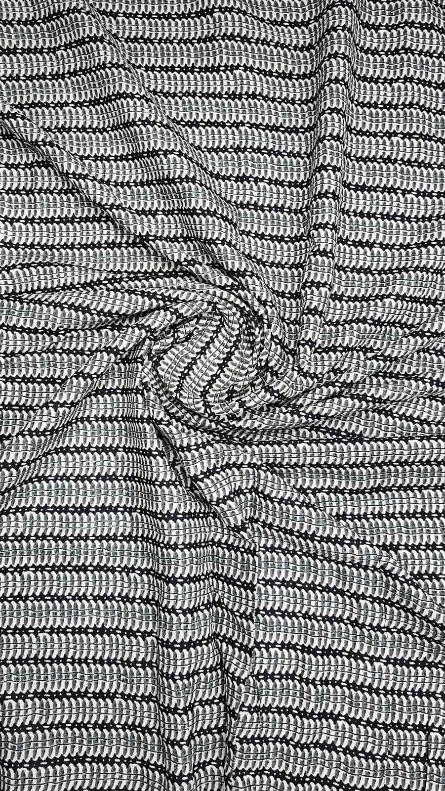 Stylish black and white fabric