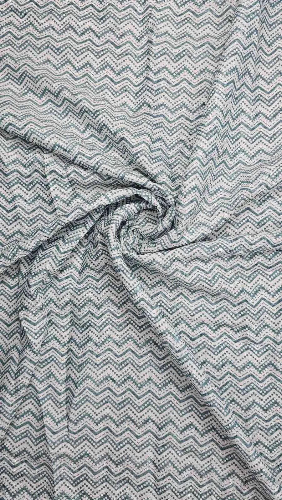 Stylish blue and white chevron fabric