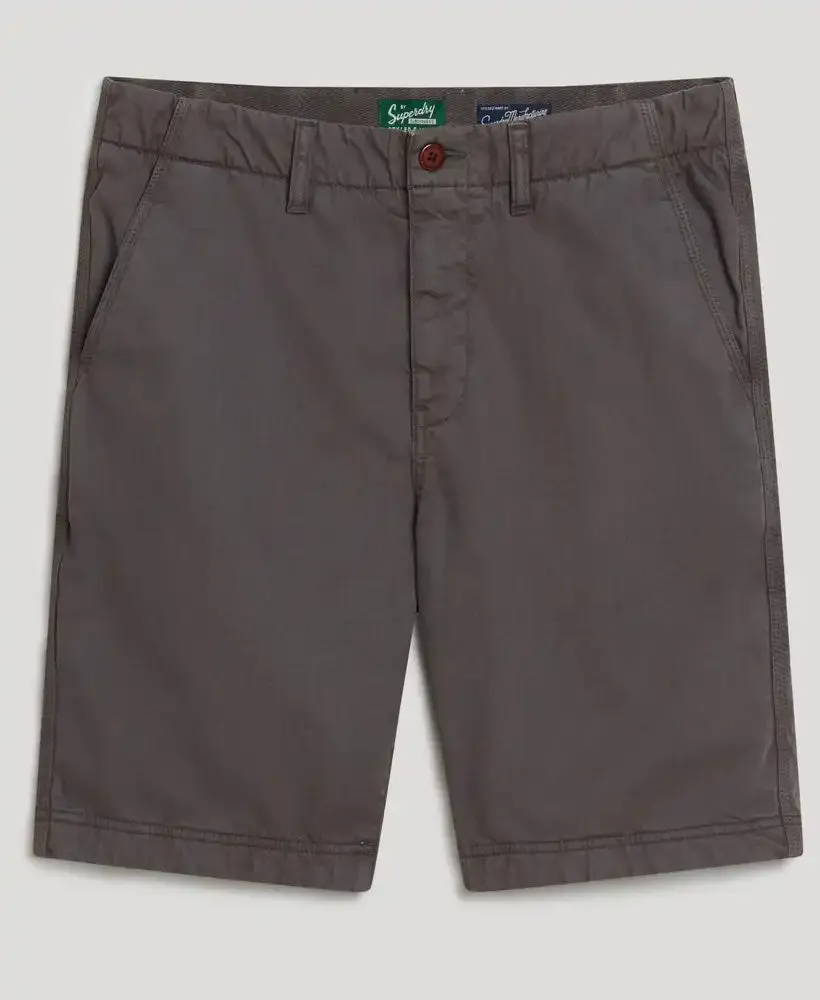 Superdry Mens Vintage International Chino Shorts Washed Grey