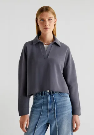 SWEATSHIRT TIPO CAMISA POLO