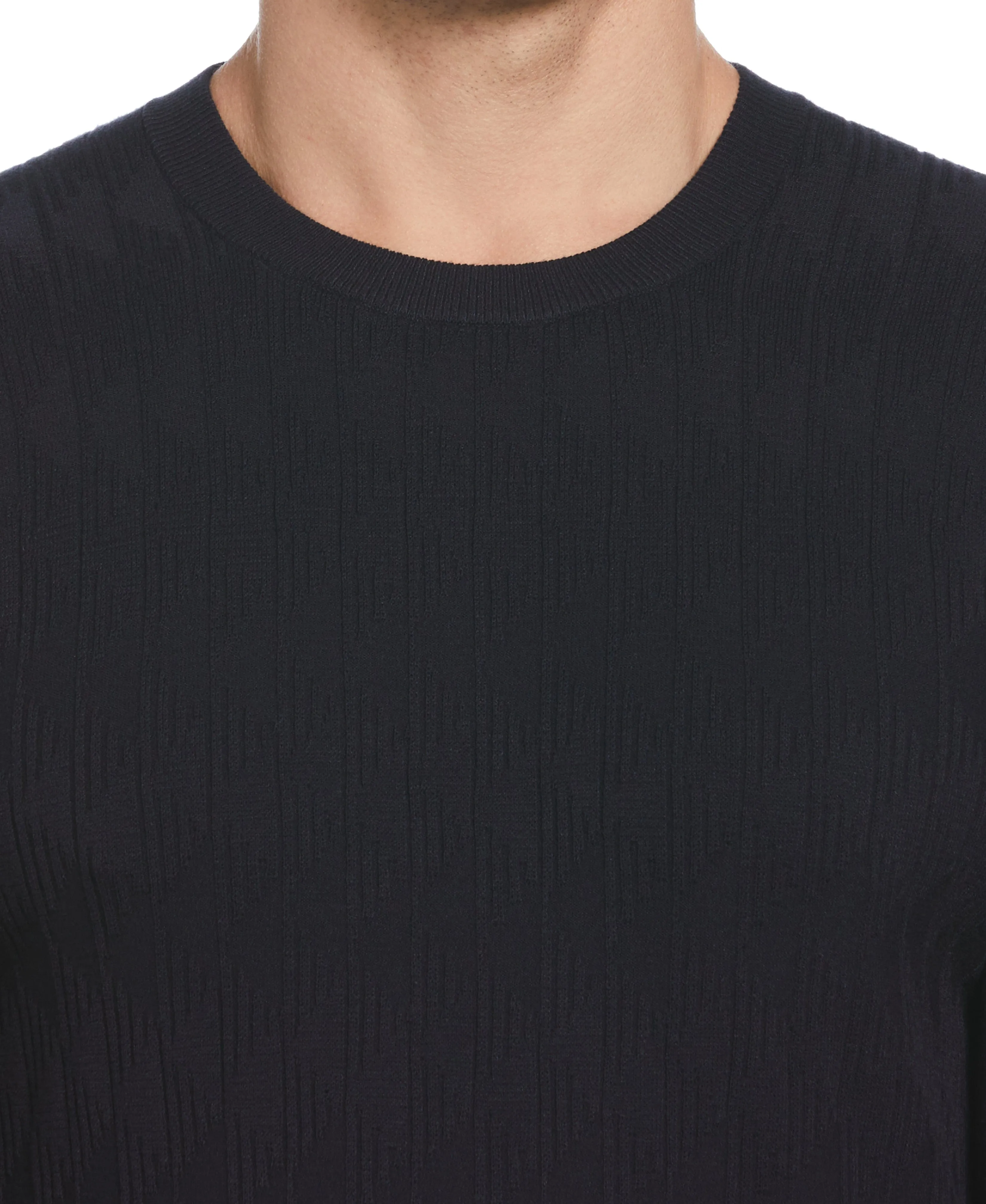 Tech Knit Stitch Crew Neck Sweater