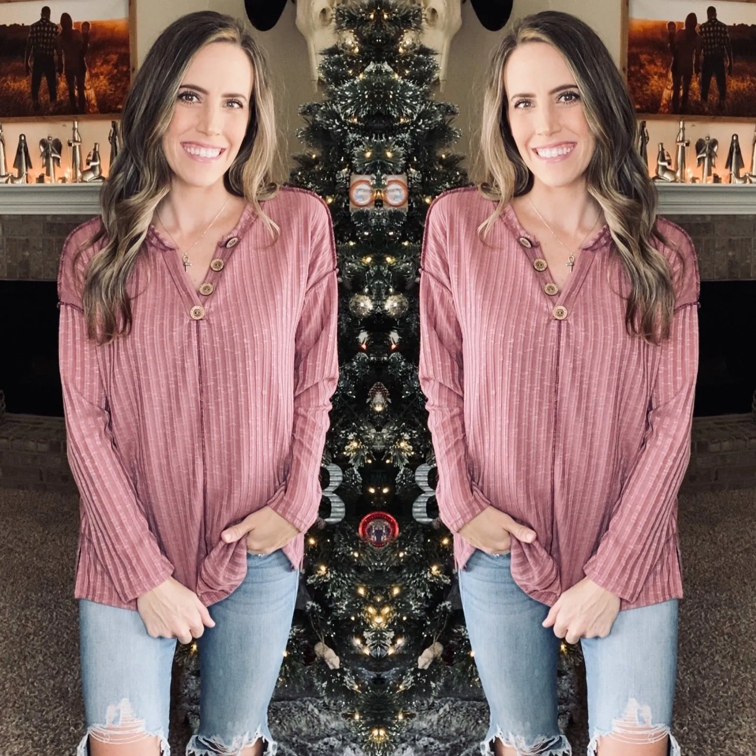 The Bronson Top - Rose
