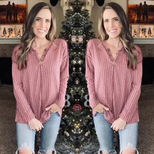 The Bronson Top - Rose