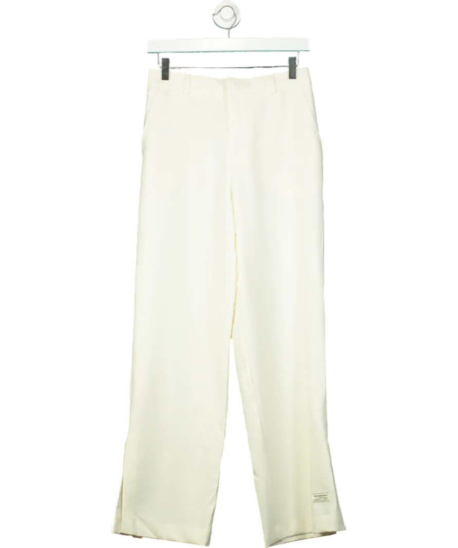 The Giving Movement Cream Wide-leg Smart Trouser UK S