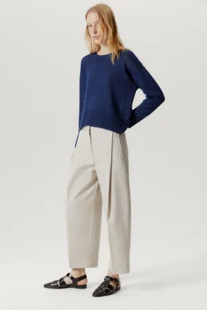 The Pure Linen Boxy Crewneck