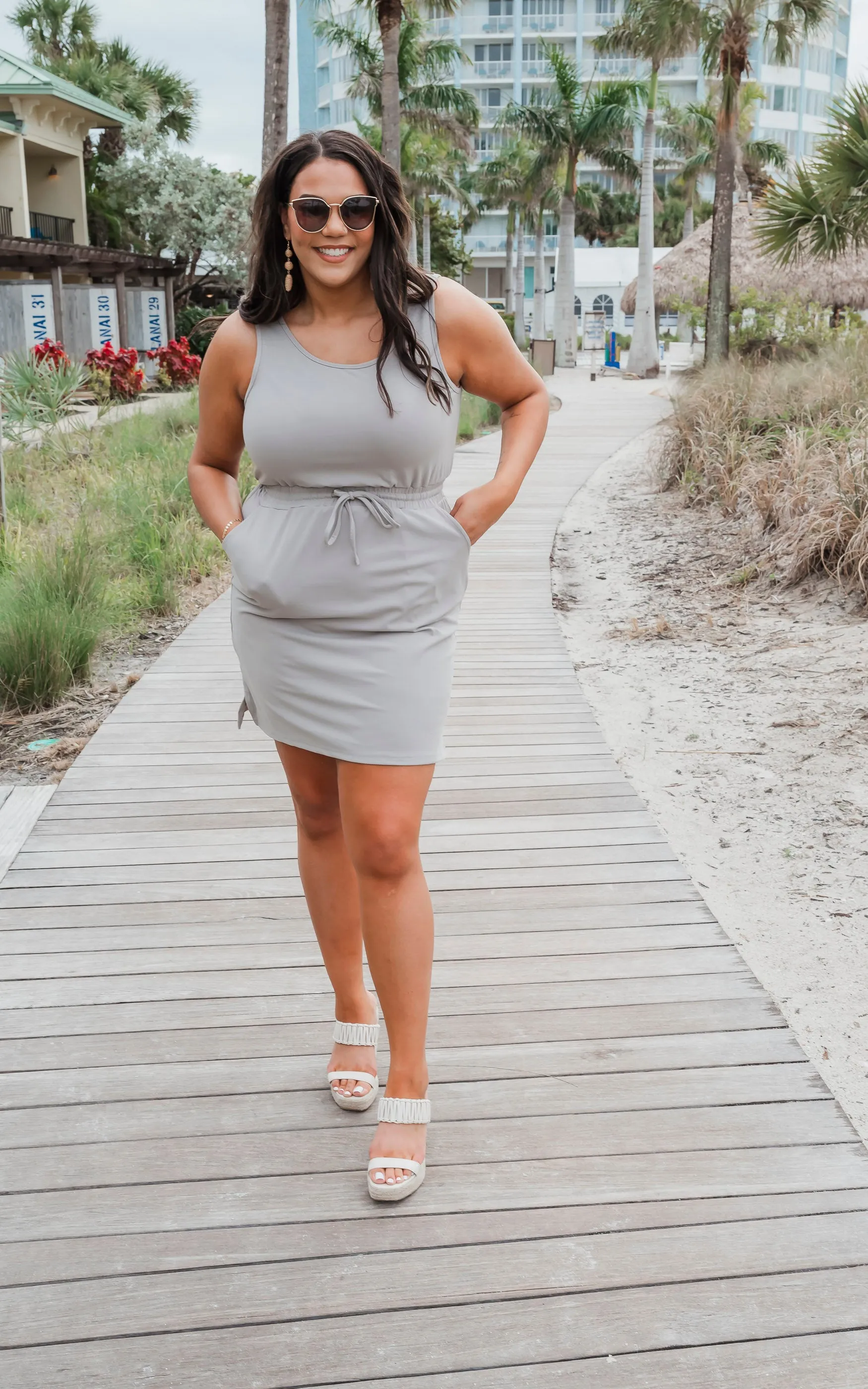 The Sophia Light Grey Everyday Tank Dress by Salty Wave *DEAL-FINAL SALE