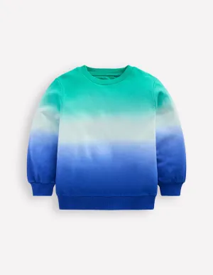 Tie Dye Sweatshirt-Bright Blue/ Aquamarine Blue