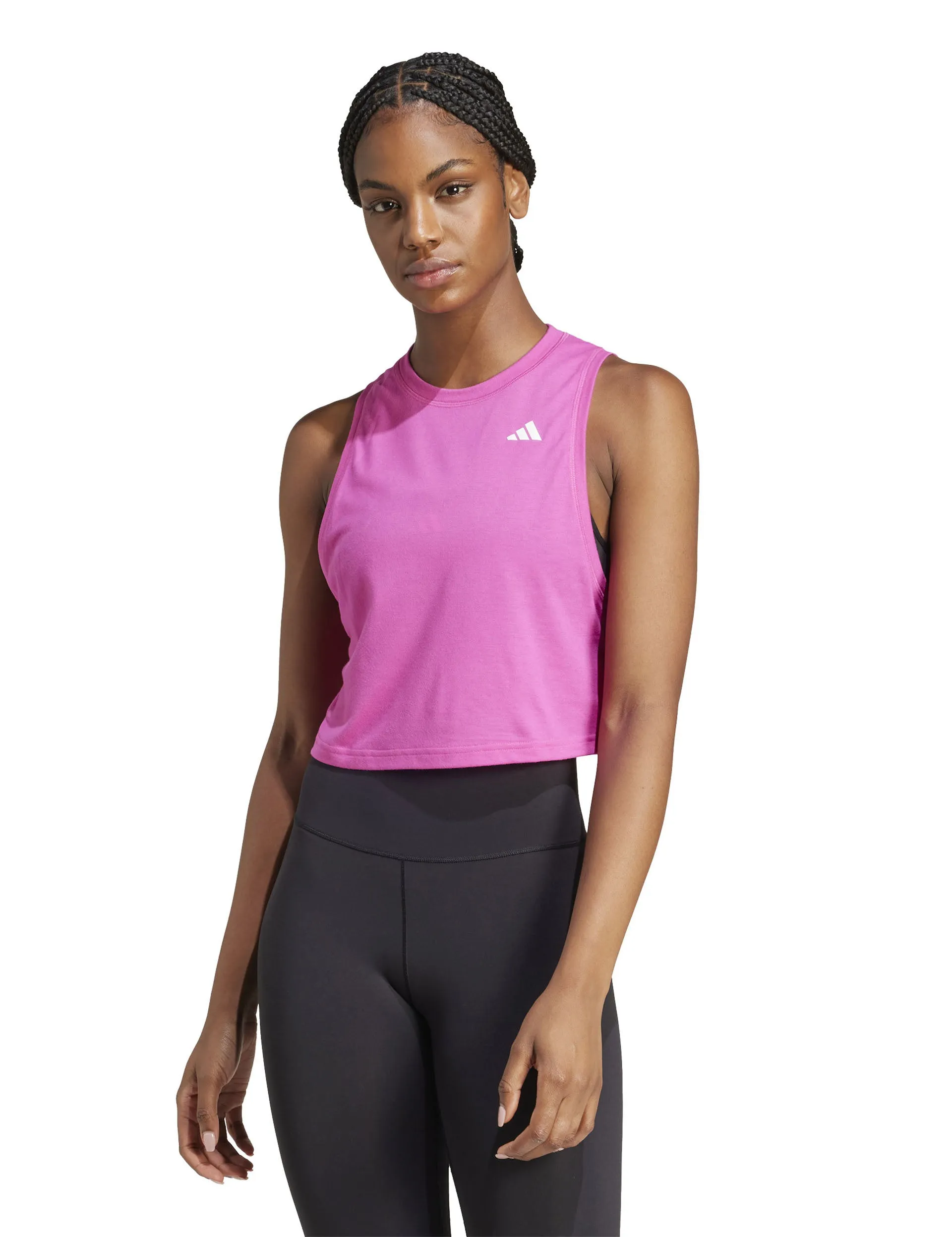 Train Essentials Boxy Workout Tank Top - Semi Lucid Fuchsia