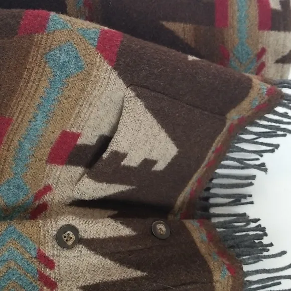 TRUE GRIT Vintage 90s Wool Blend Western Jacket Brown Medium