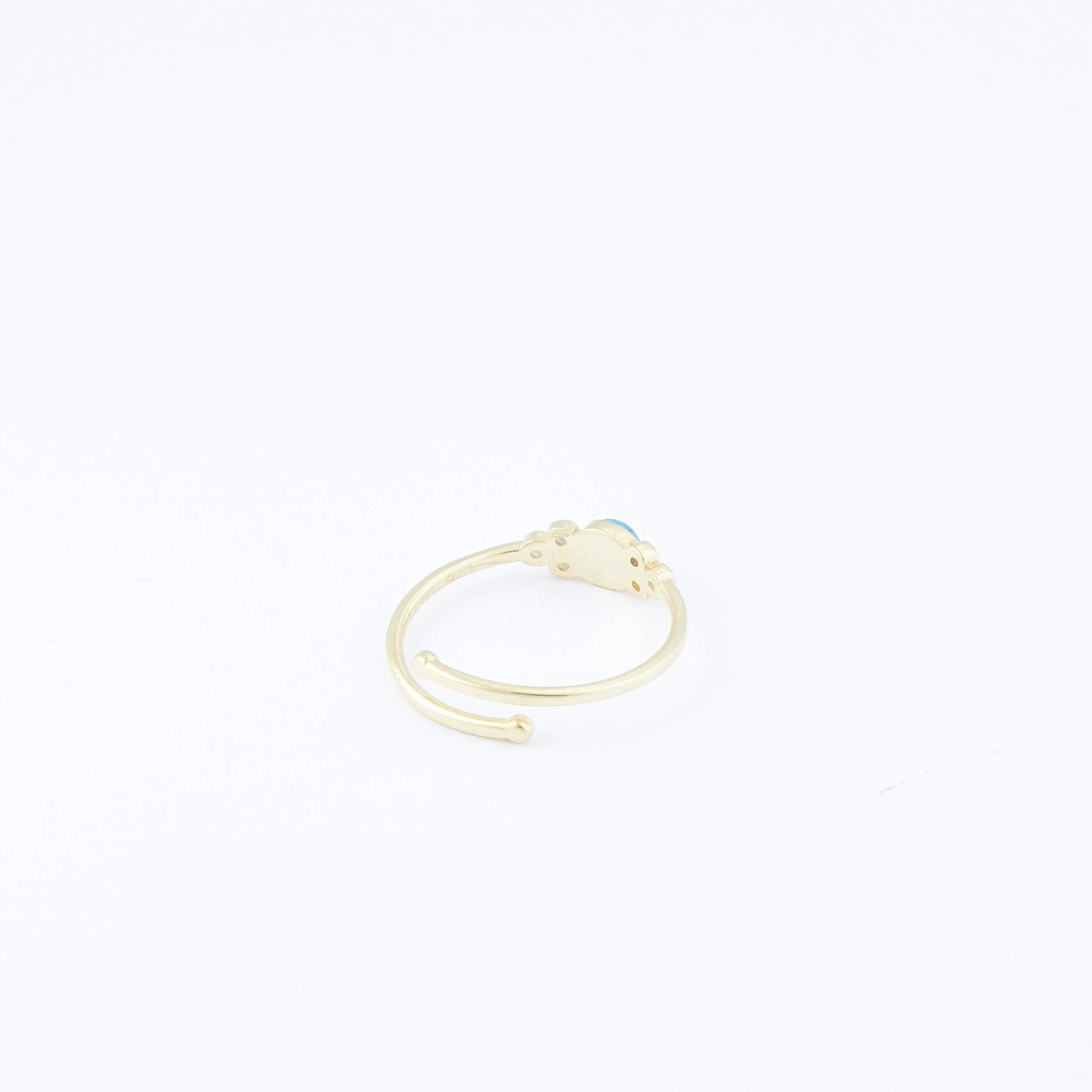 Turquoise Natural Stone Ring - 18K Gold Vermeil