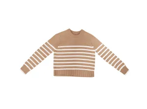 TUTTO Sand White Stripe Sweater