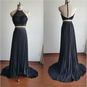 Two Pieces Prom Dress,High neck Prom Dress,Beading Prom Dress ,Newest Prom Dress,Custom Prom Dresses ,Evening Dresses, Prom Dresses,Long Prom Dress, Party Prom Dress,PD0061