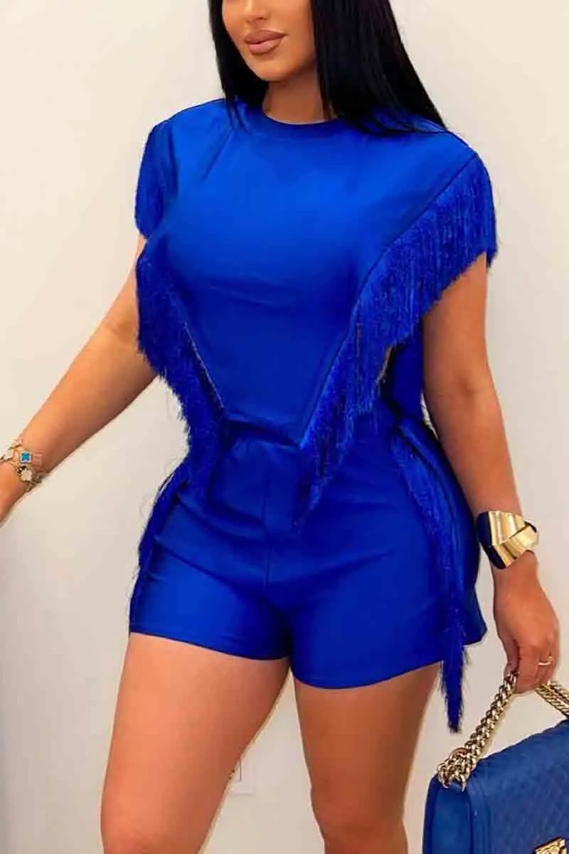UM0300 Tassels Shirt and Shorts Set