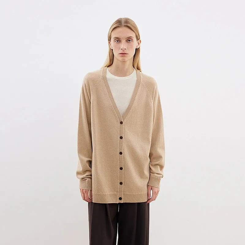 V-Neck Wool Cardigan