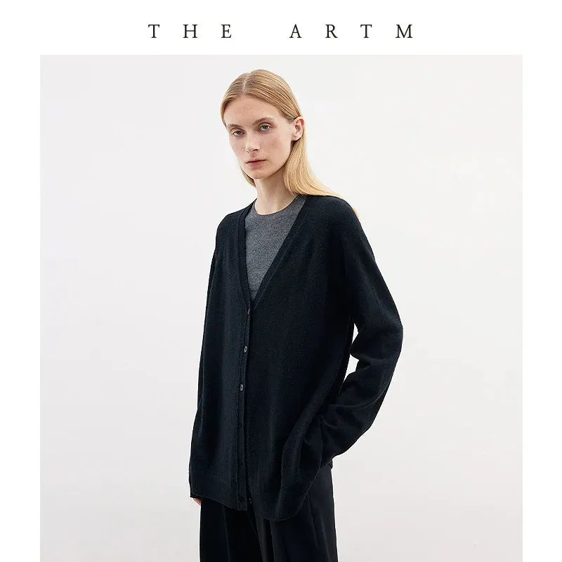 V-Neck Wool Cardigan