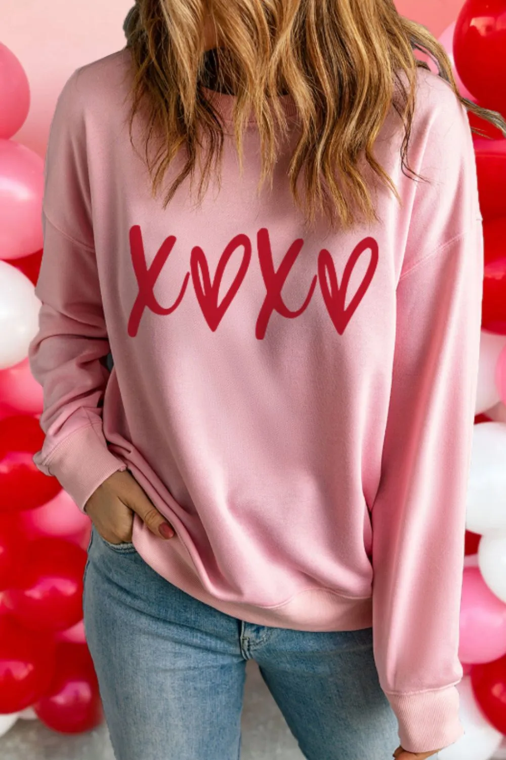 Valentine’s Day Drop Shoulder Sweatshirt