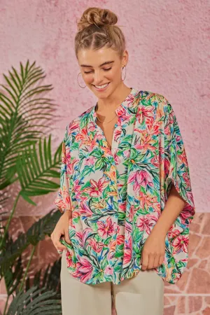 Valerie Oversized Floral Print Top