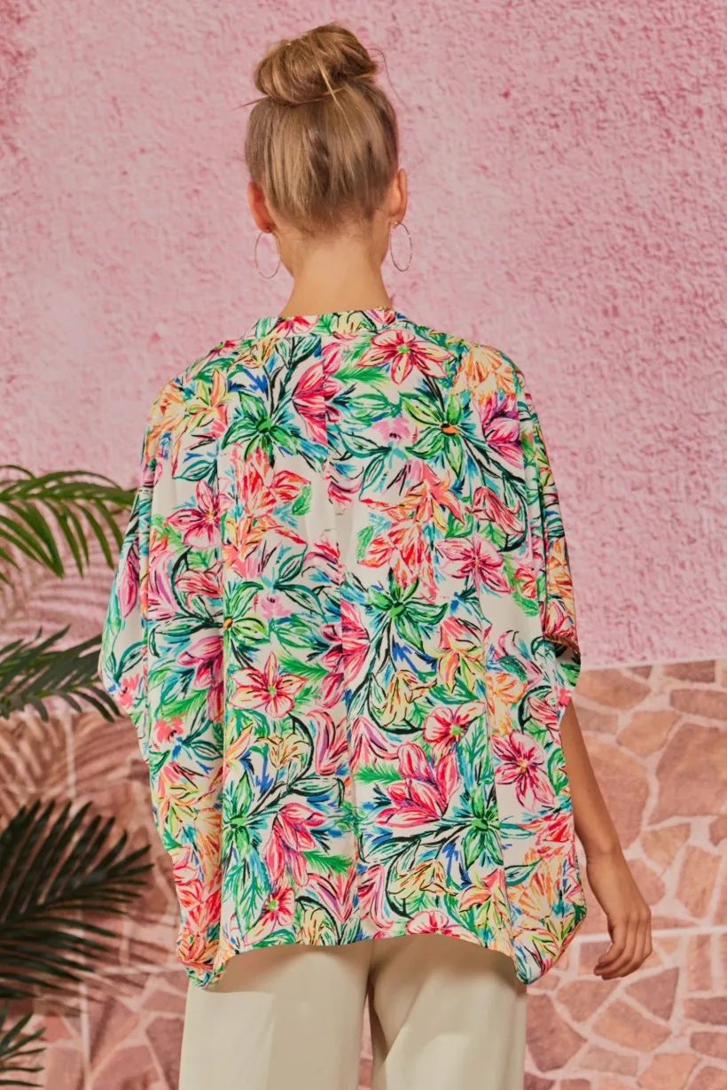 Valerie Oversized Floral Print Top