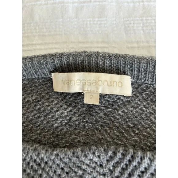 Vanessa Bruno Grey Knit Sweater Size 2