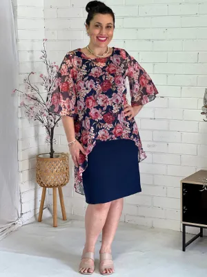 Vera Navy Blossom 2 Piece Set