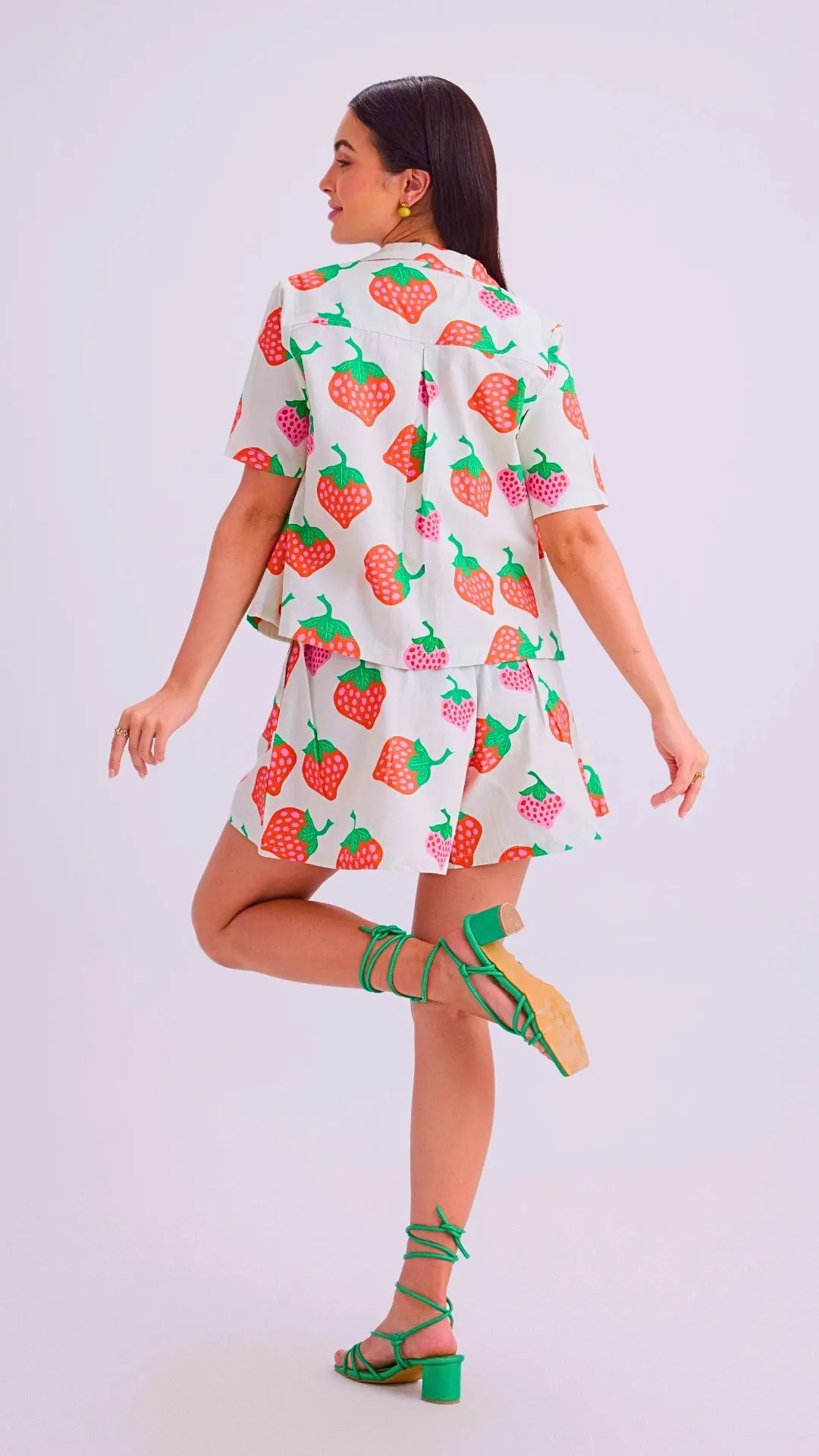 Vesper Shirt & Dottie Shorts, Berry Banter