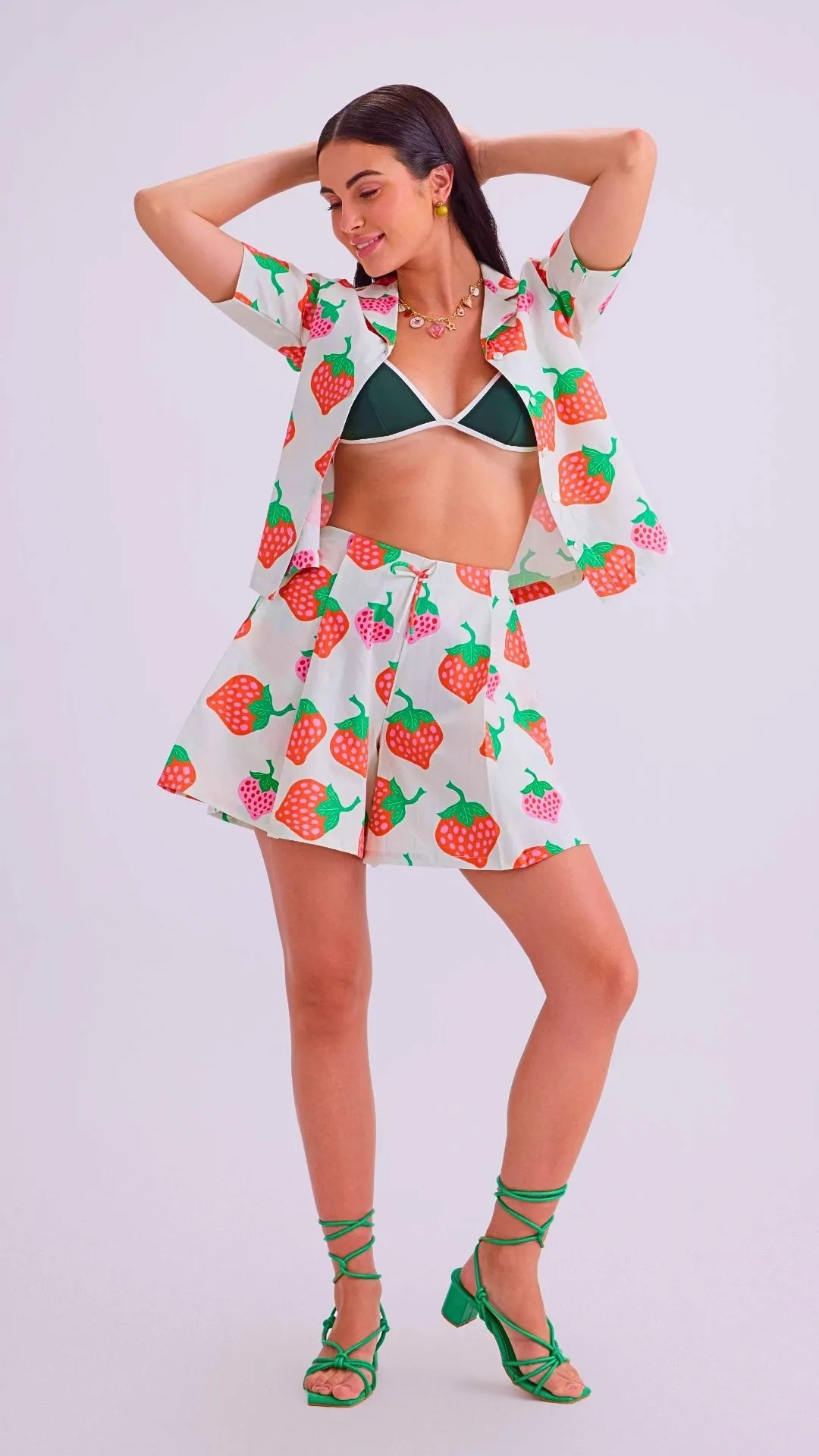 Vesper Shirt & Dottie Shorts, Berry Banter