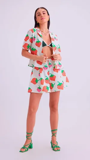 Vesper Shirt & Dottie Shorts, Berry Banter