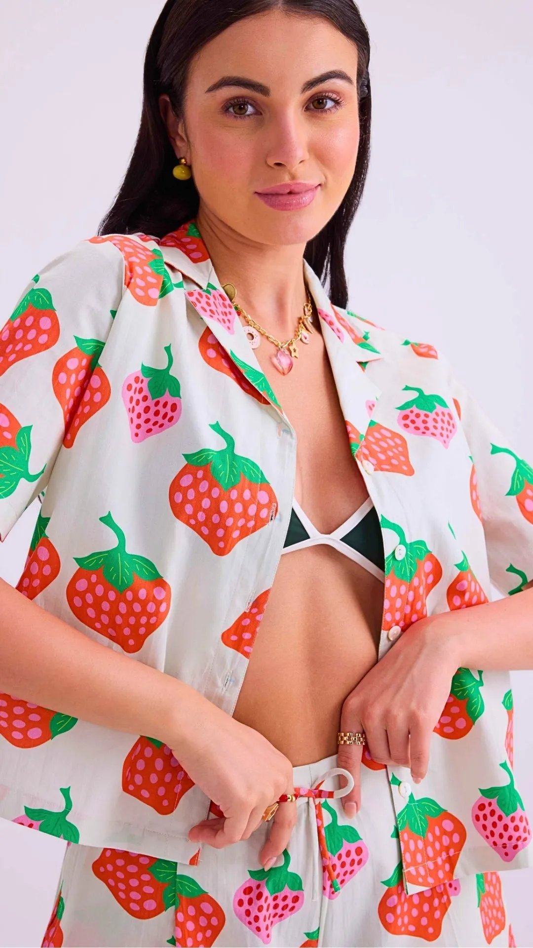 Vesper Shirt & Dottie Shorts, Berry Banter
