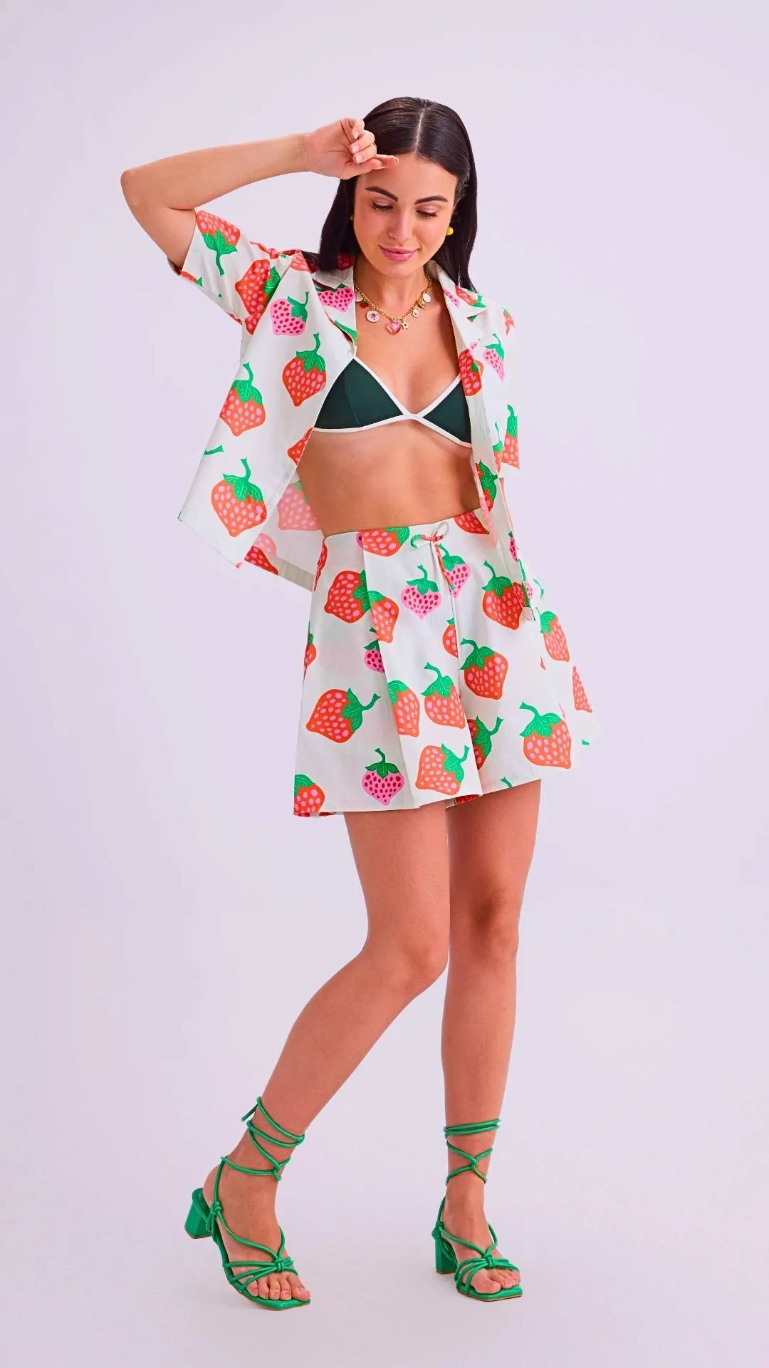 Vesper Shirt & Dottie Shorts, Berry Banter