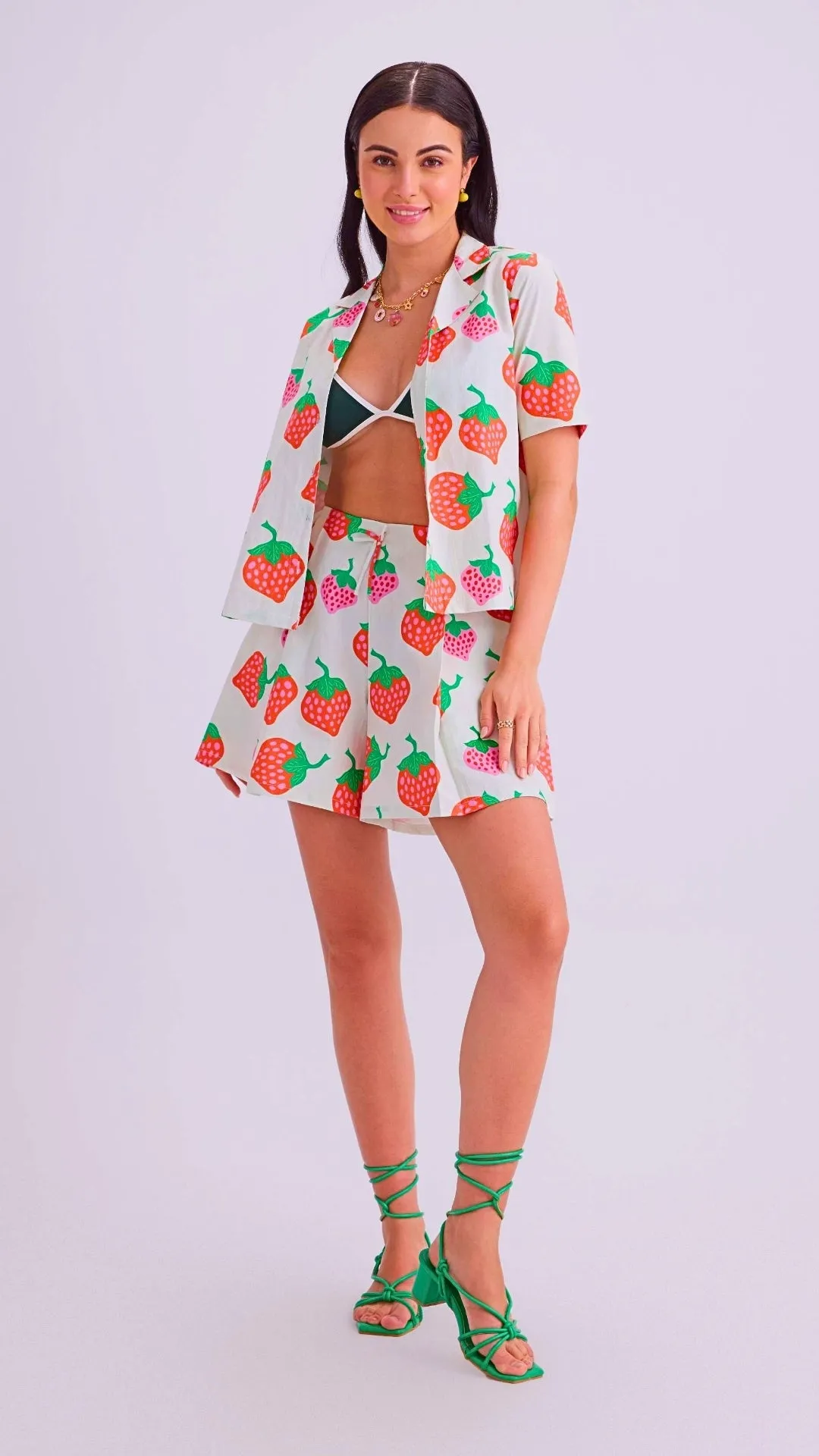 Vesper Shirt & Dottie Shorts, Berry Banter