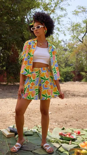 Vesper Shirt & Dottie Shorts, Summer Garden