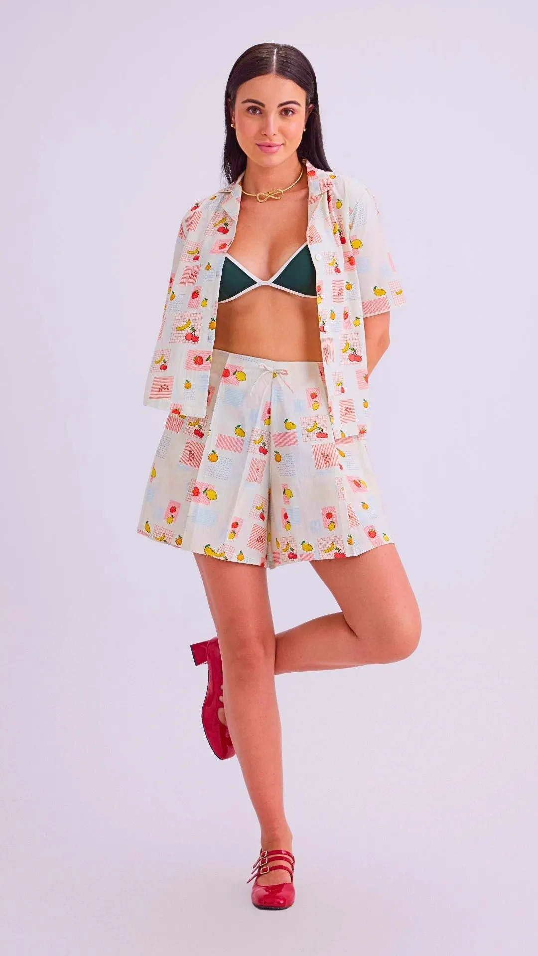 Vesper Shirt & Dottie Shorts, Tutti Fruity
