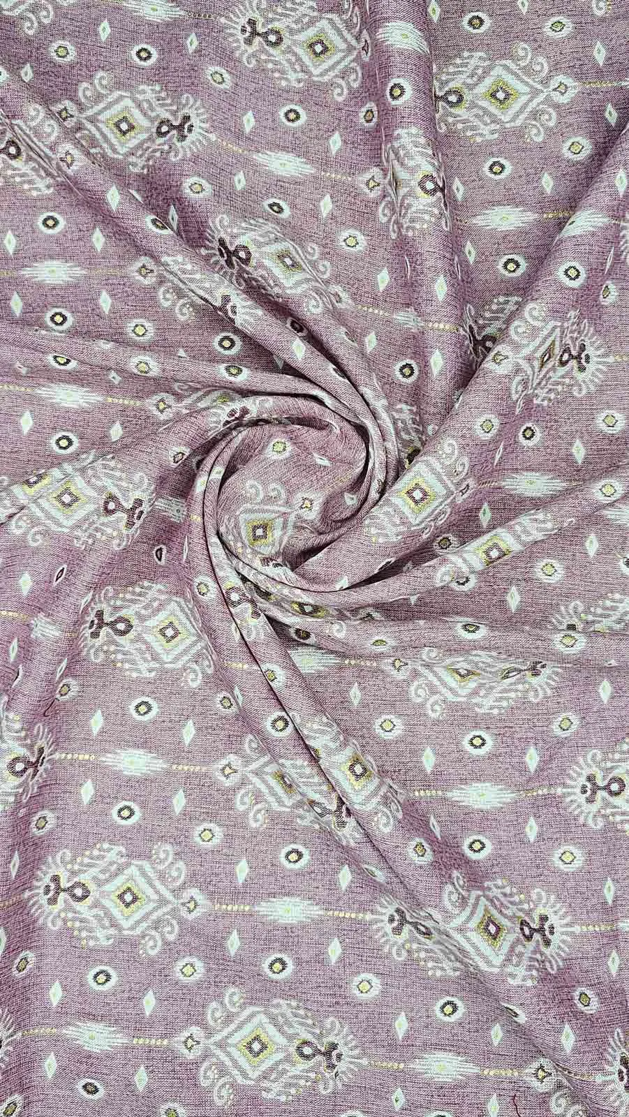 Vibrant purple and white geometric fabric