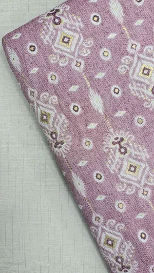 Vibrant purple and white geometric fabric
