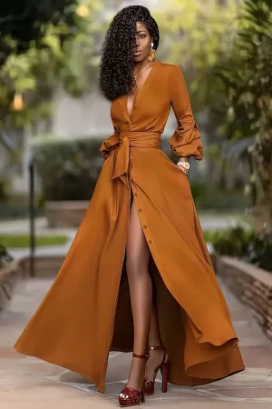 Vintage Swing Ruffle Dress with Button Front