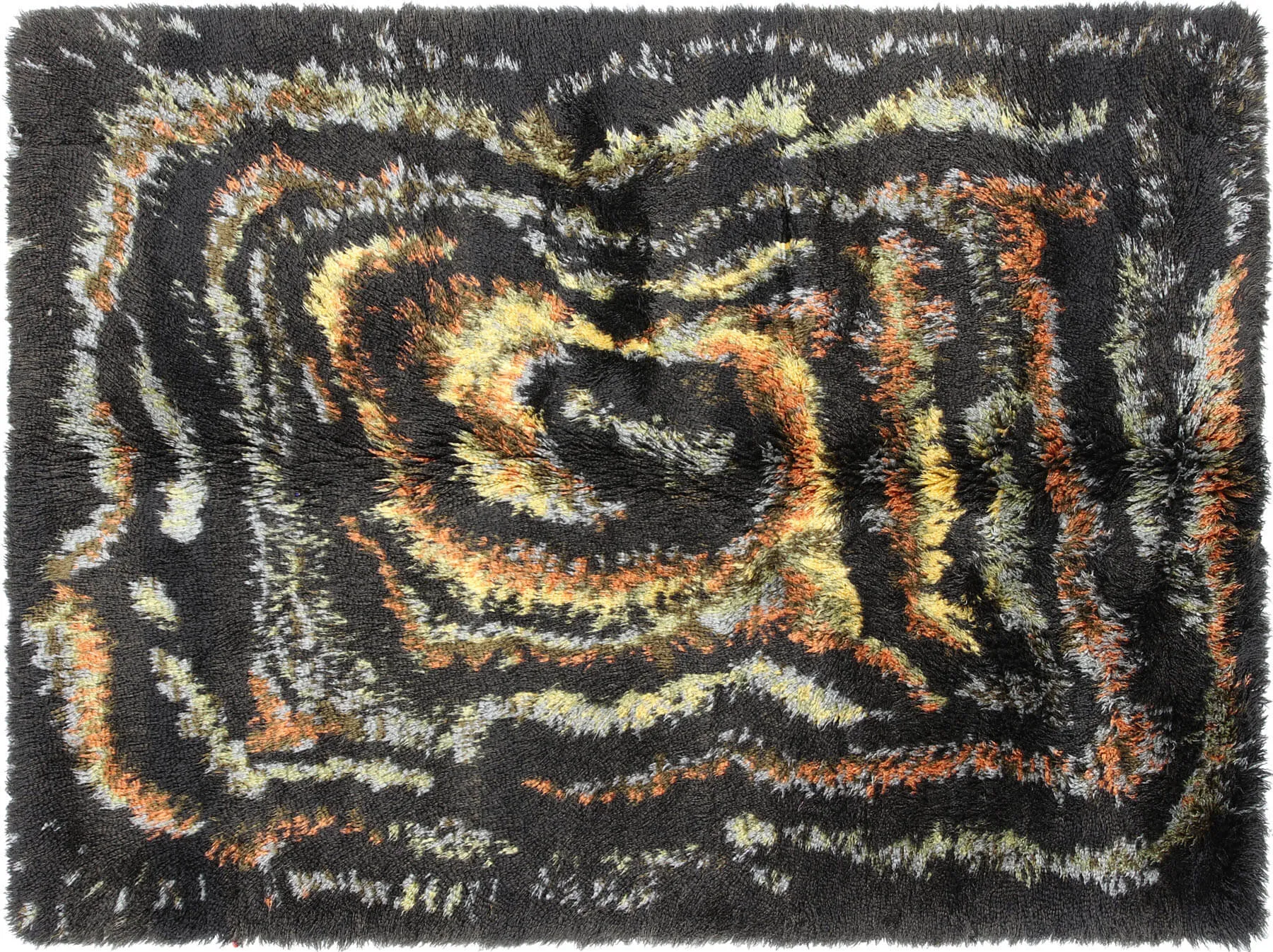 Vintage Turkish Shag Rug - 5'11" x 8'