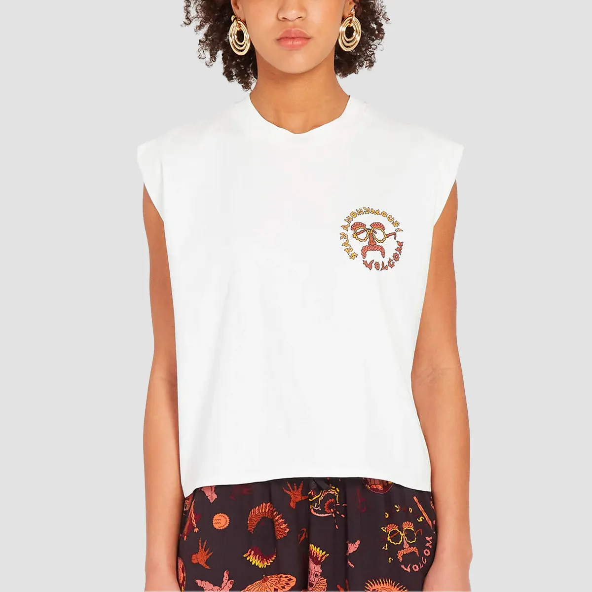 Volcom Connected Minds Tank Top Star White - Womens