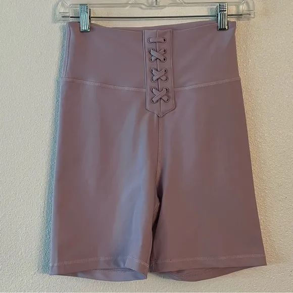 {WeWoreWhat} Brand New Lace Up Biker Shorts