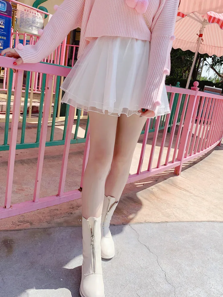 White all-match skirt   KF24103