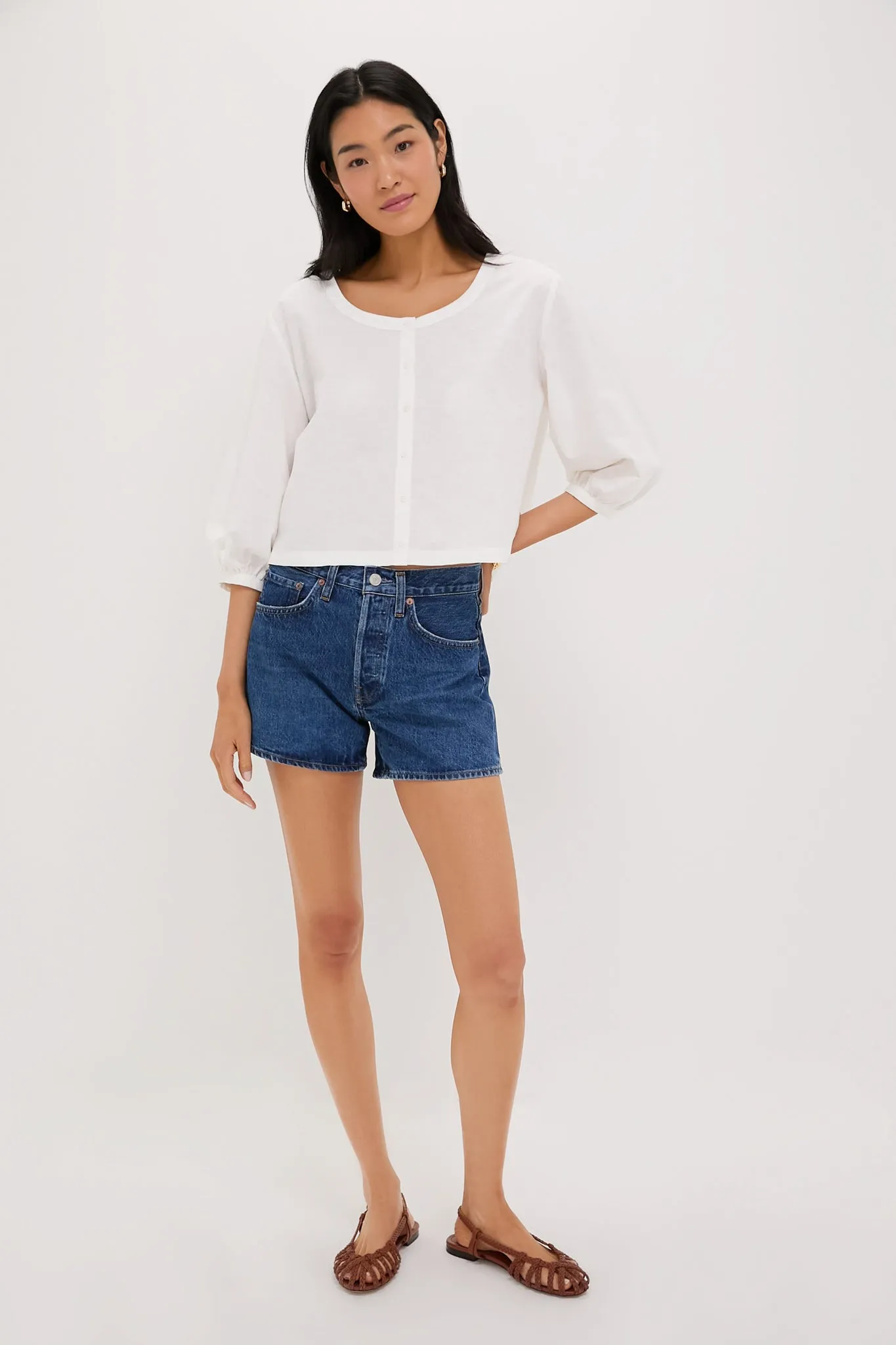 White Linen Kennedi Blouse
