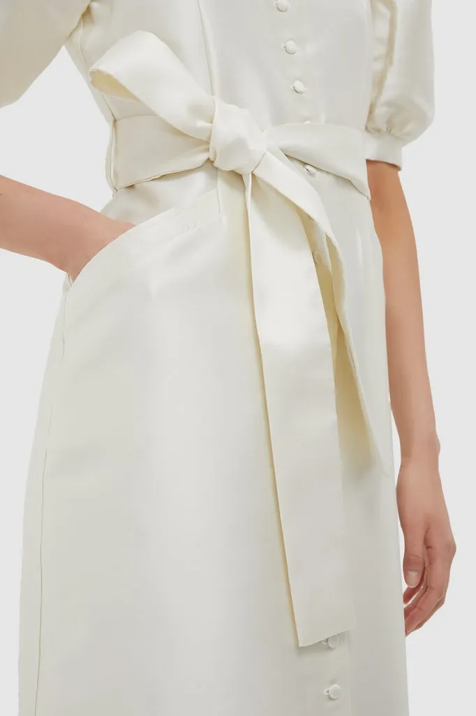 White Long Smart Amoako Dress