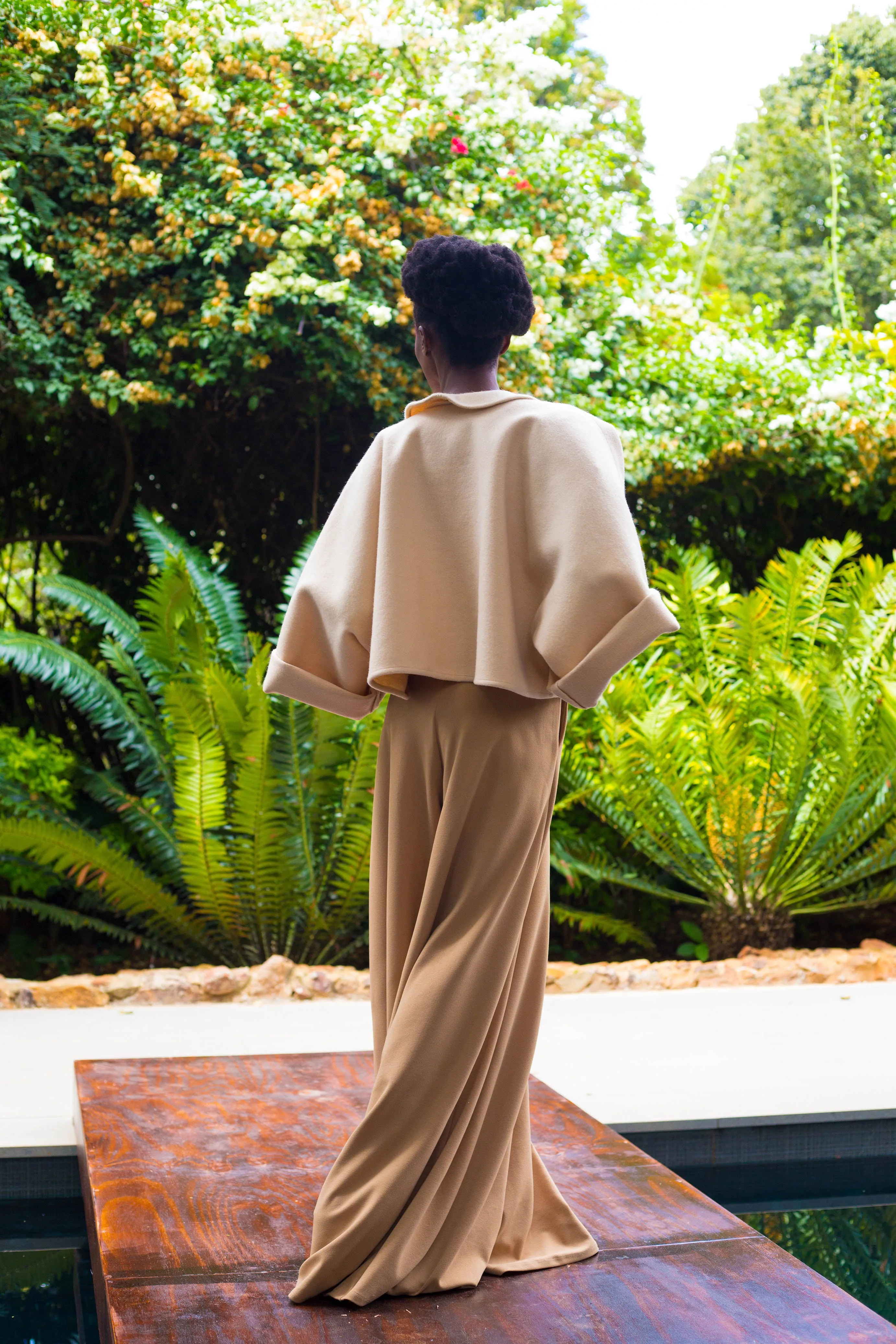 Winter 2022 - Look 7 Banksia Cropped Melton Jacket