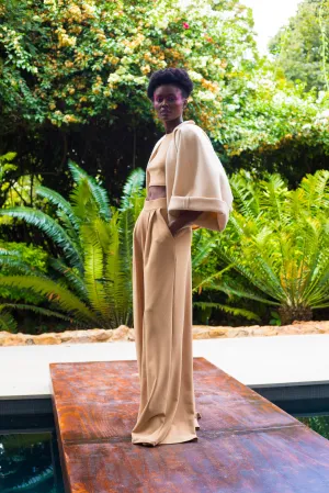 Winter 2022 - Look 7 Banksia Cropped Melton Jacket